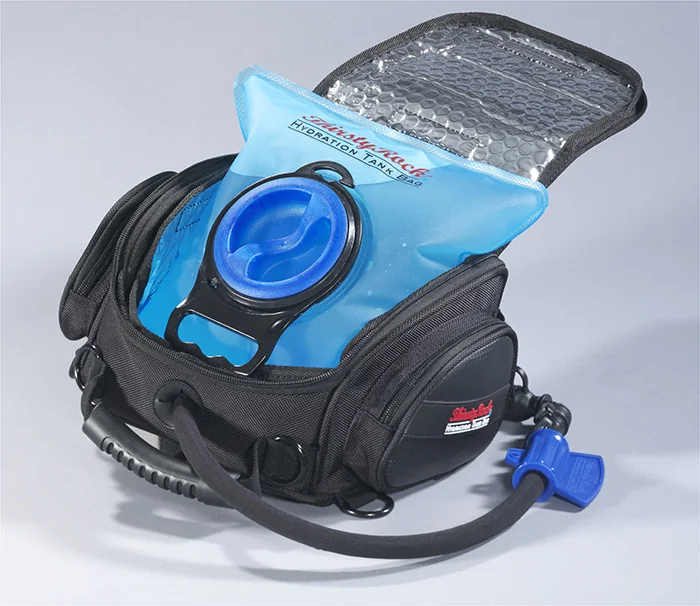 Components of a ThirstyRock Hydration Tank Bag