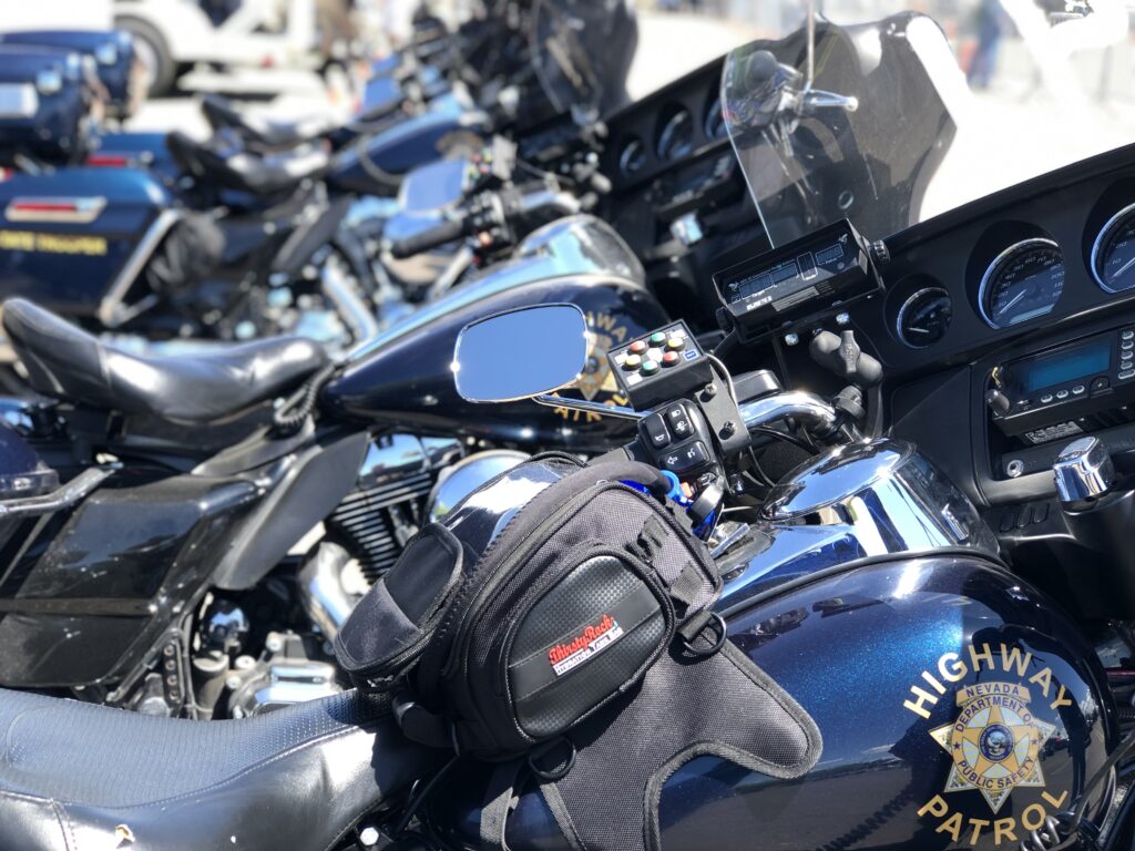 Highway Patrol Motorcycles with a ThirstyRock bag
